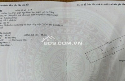 Bán lô đất diện tích 6,1 x 25 (152,3m2) vuông vứt sát Làng Đại Học Đà Nẵng